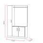 Hanah Home Pie de Recibidor Blanco y Teca 110x180x31.8 cm